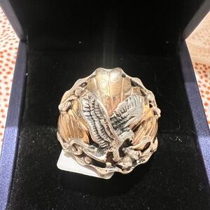 Men vintage eagle ring